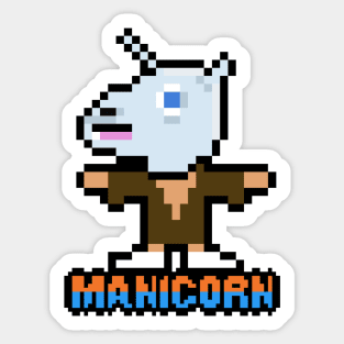 Manicorn 8-Bit Retro Sticker